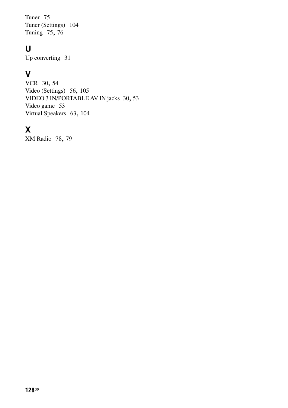 Sony STR-DG1100 User Manual | Page 128 / 130