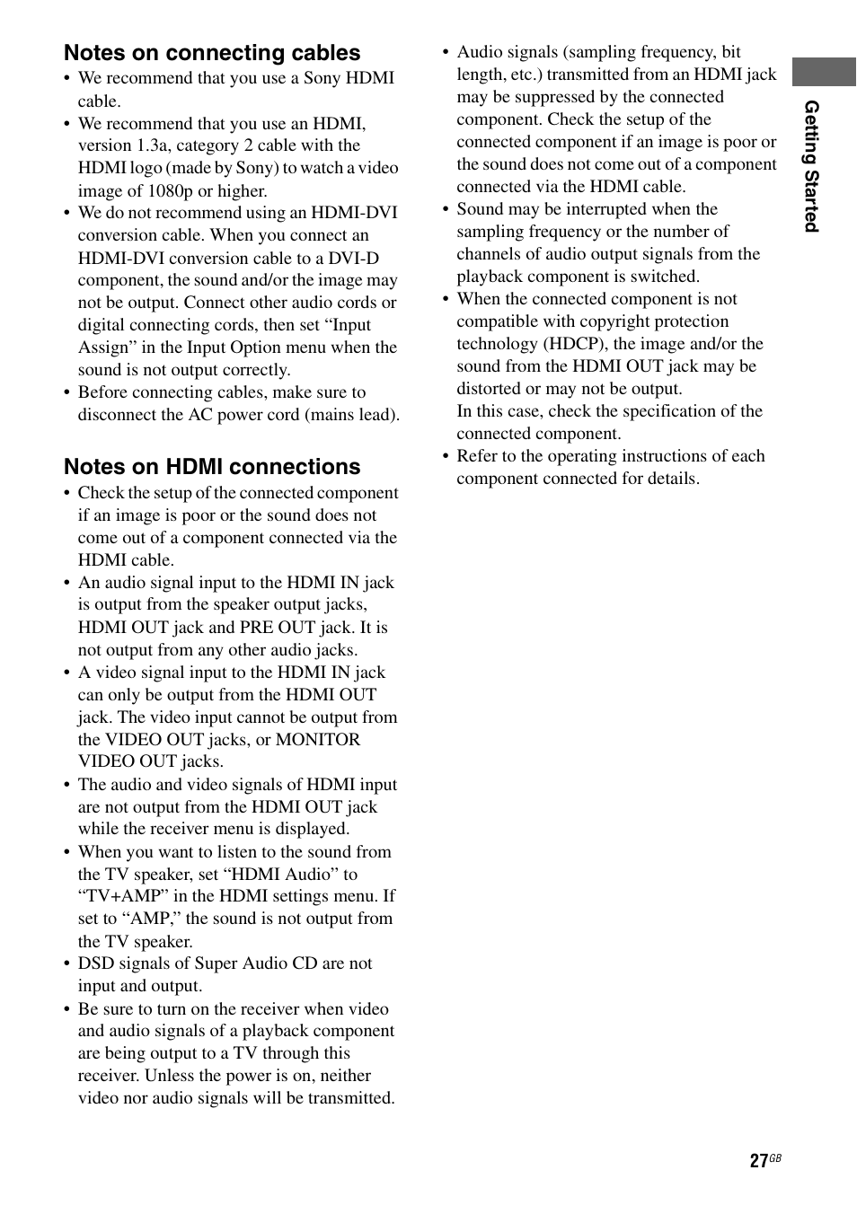 Sony STR-DG1100 User Manual | Page 27 / 130