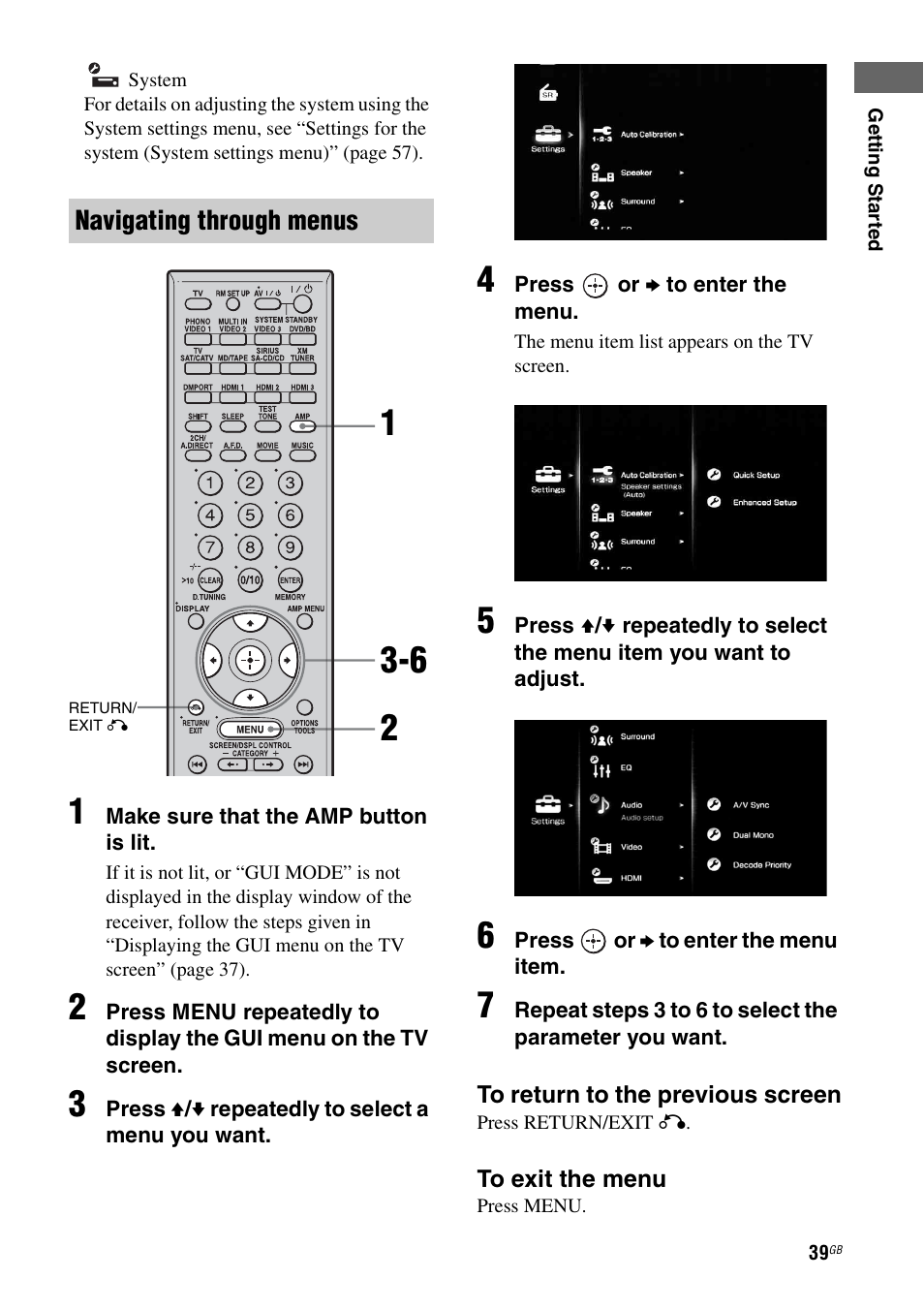 Sony STR-DG1100 User Manual | Page 39 / 130