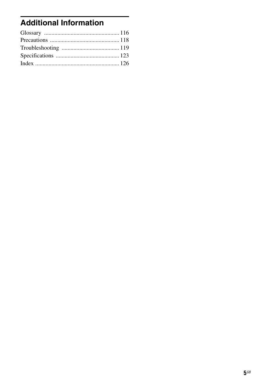 Additional information | Sony STR-DG1100 User Manual | Page 5 / 130