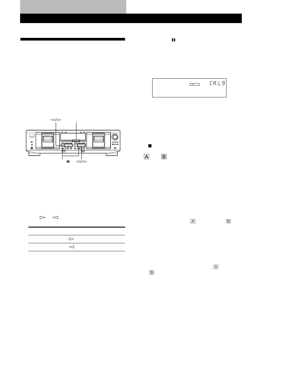 Advanced recording operations, Advanced recording operations 11, Advanced recording operations 4 | Updating the calibration setting, Ca. l9, If “ a ” or “ b ” flashes continuously | Sony TC-WE635 User Manual | Page 11 / 24