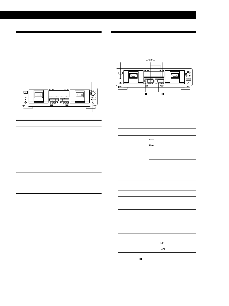 Fading in and out (fader), Dubbing a tape, Advanced recording operations 13 | Continued), Press pause p on deck b to start dubbing | Sony TC-WE635 User Manual | Page 13 / 24