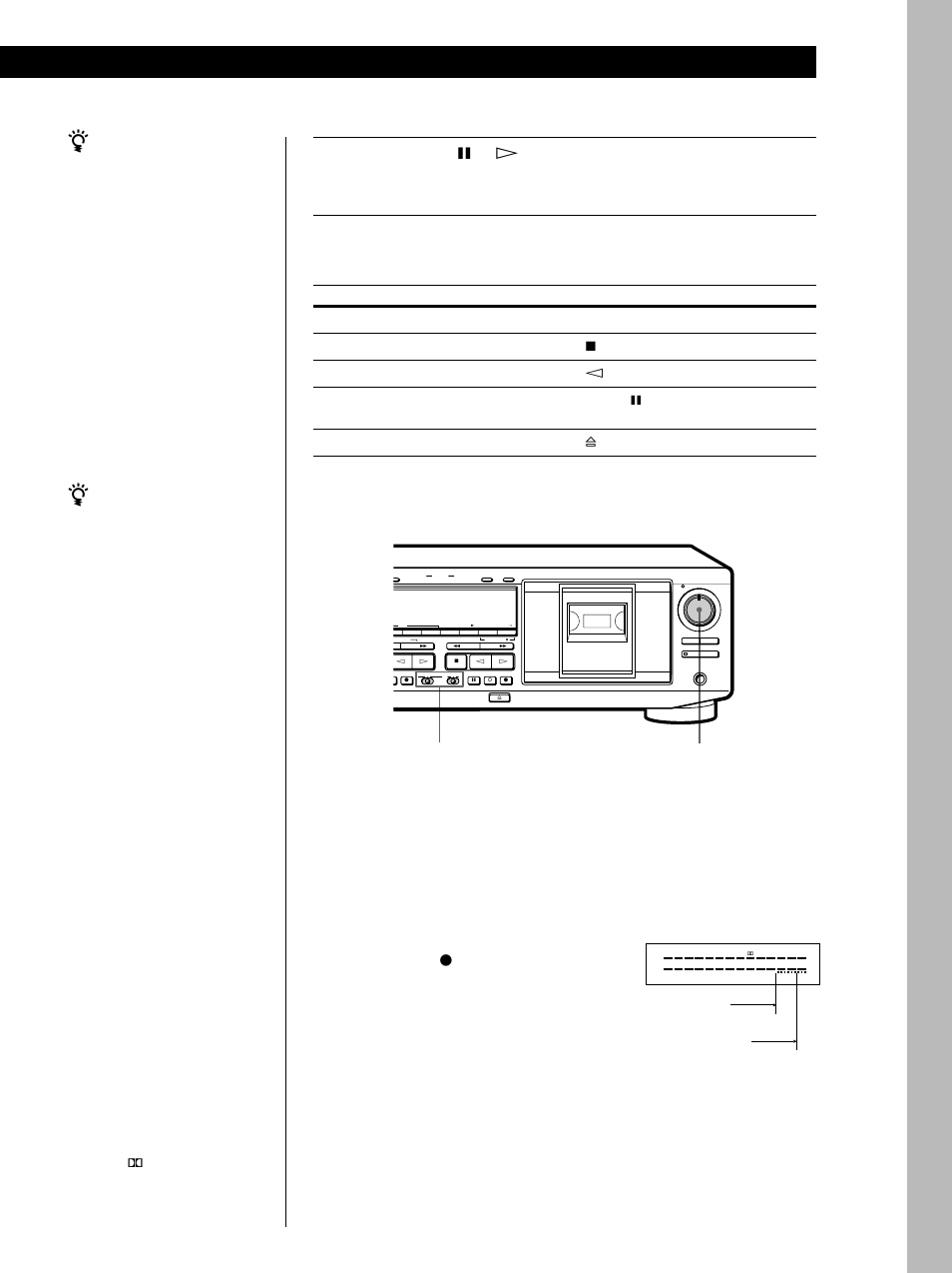 Basic operations, Basic operations 7, Press pause p or ·. recording starts | Start playing the program source, For type i or type ii tape for type iv tape, Break out the record-protect tab(s) (see page 18), Rec level dolby nr | Sony TC-WE635 User Manual | Page 7 / 24