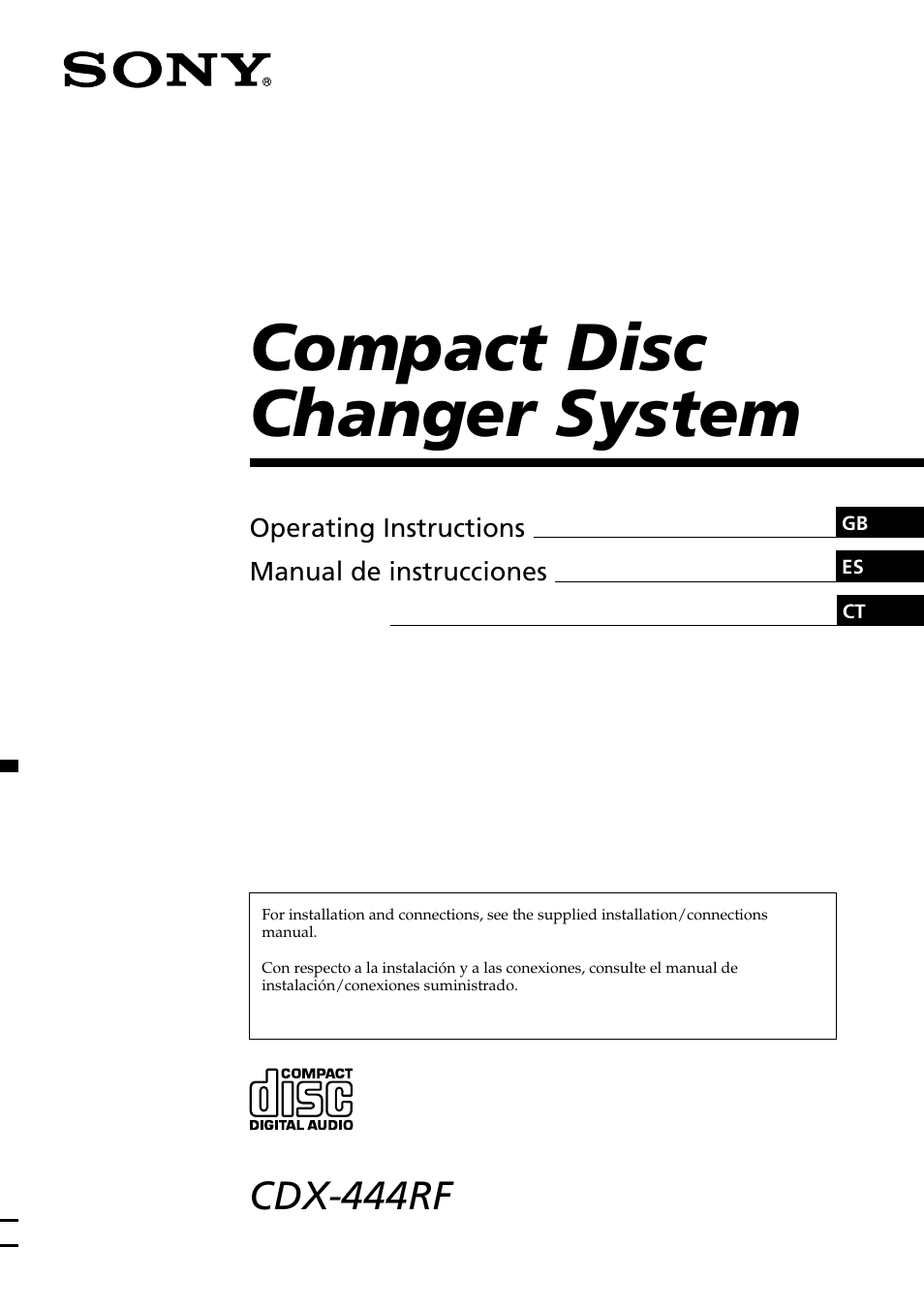 Sony CDX-444RF User Manual | 40 pages