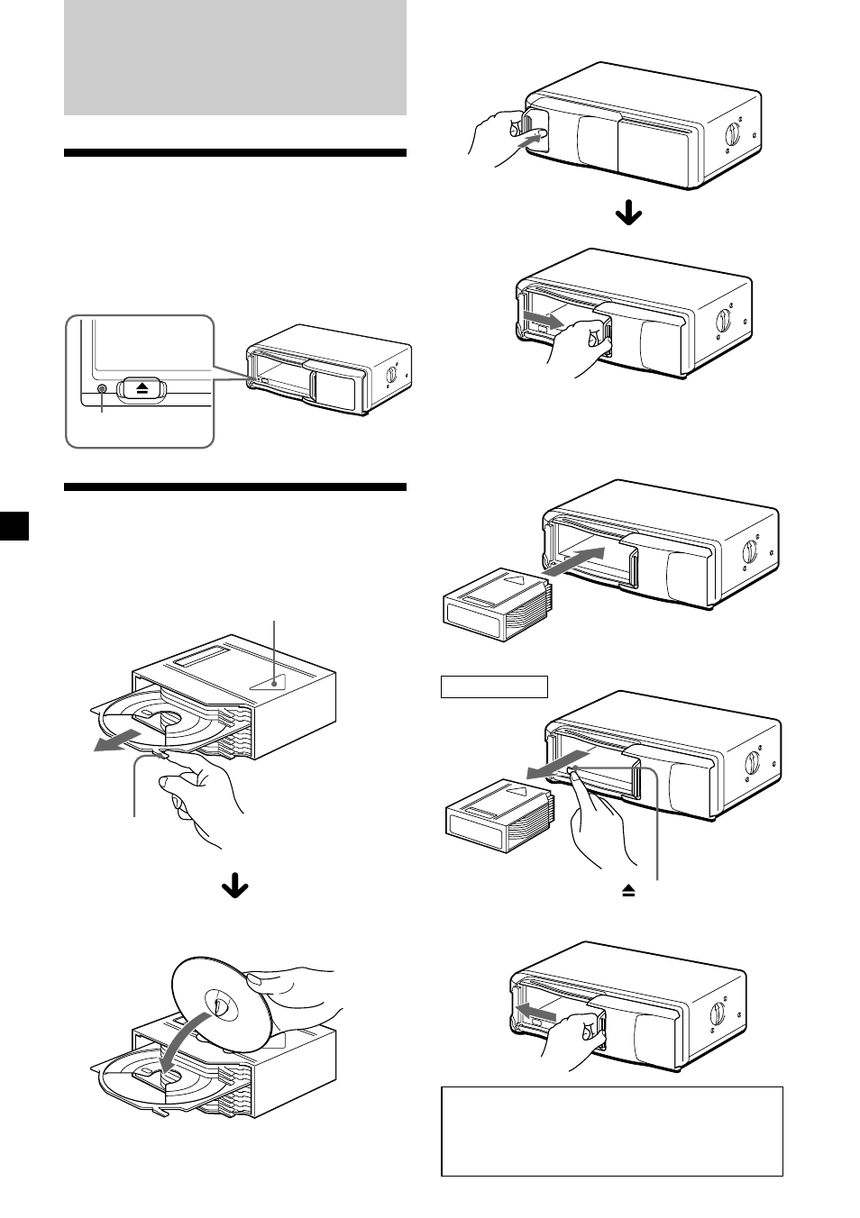 Procedimientos iniciales, Restauración de la unidad, Preparación del cambiador de discos compactos | Sony CDX-444RF User Manual | Page 16 / 40