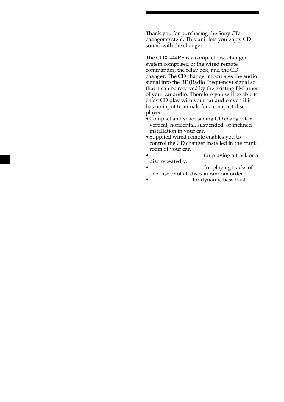 Welcome, 2welcome | Sony CDX-444RF User Manual | Page 2 / 40