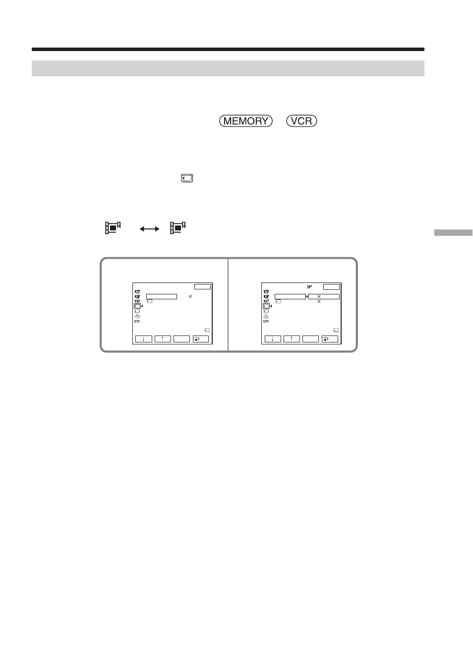 Selecting the moving picture size, Selecting the quality and size of image data | Sony TRV80 User Manual | Page 105 / 220
