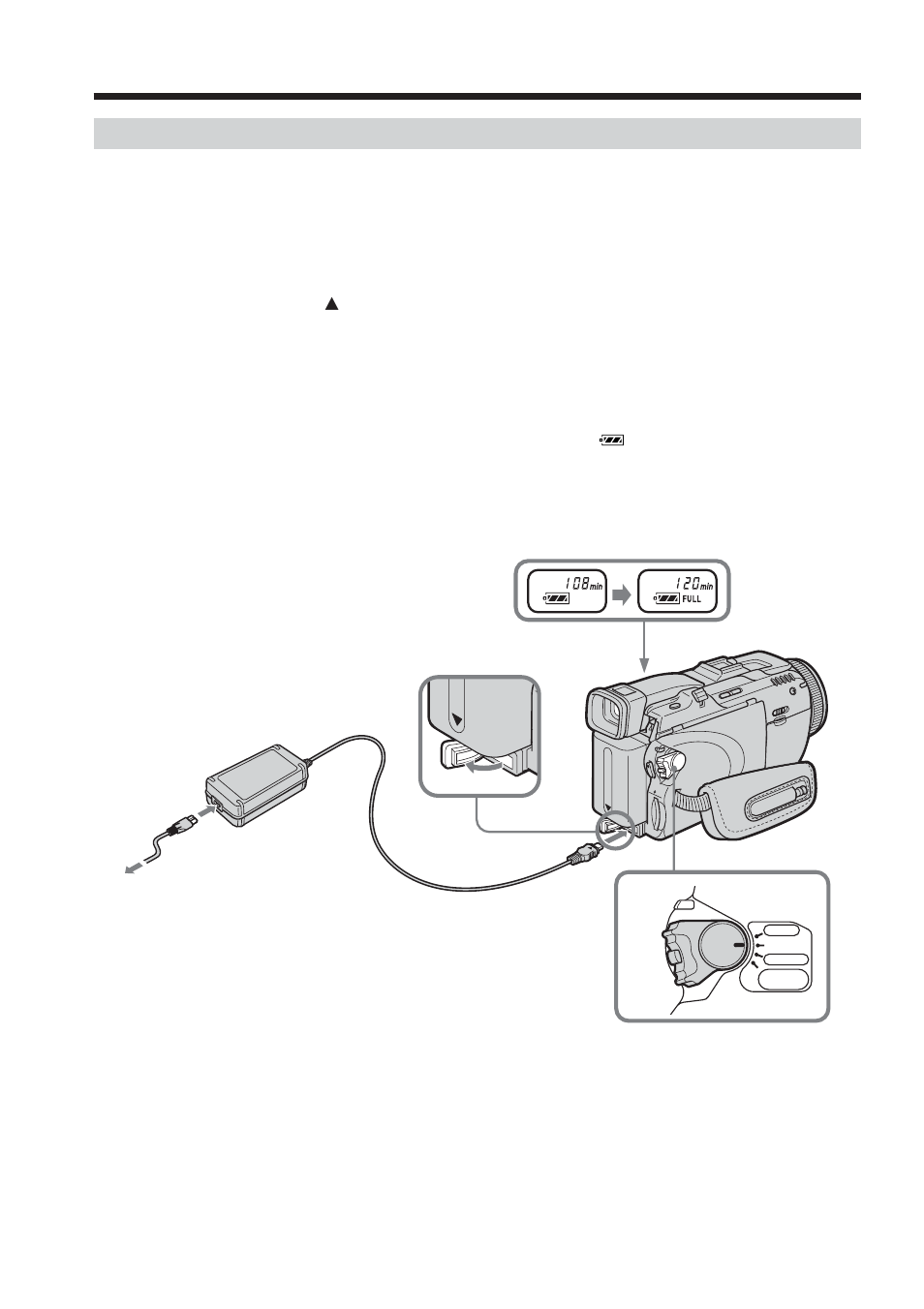 Charging the battery pack | Sony TRV80 User Manual | Page 16 / 220