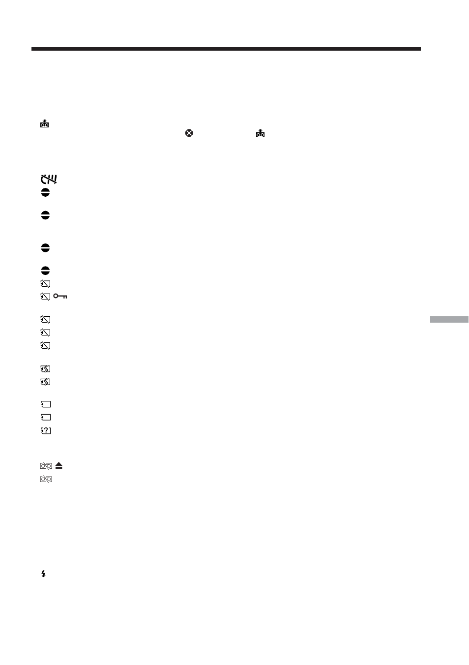Warning messages | Sony TRV80 User Manual | Page 193 / 220