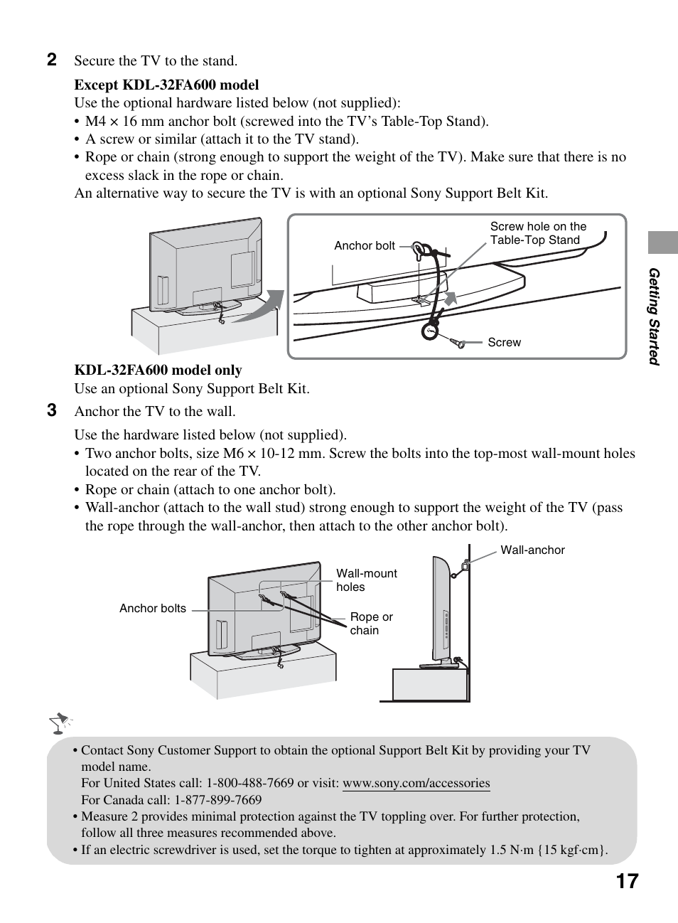 Sony BRAVIA KDL-32EX301 User Manual | Page 17 / 59