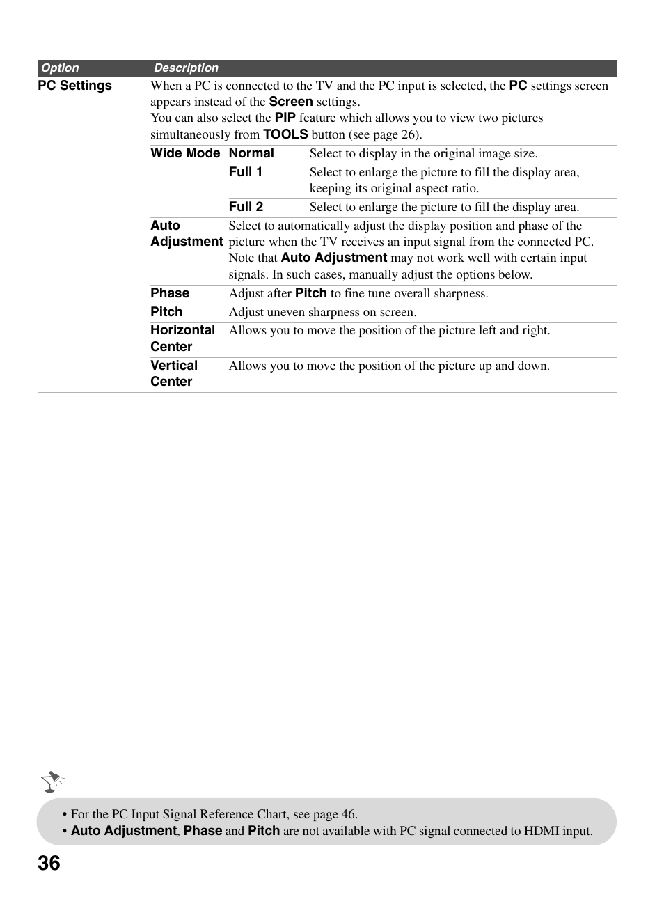 Sony BRAVIA KDL-32EX301 User Manual | Page 36 / 59