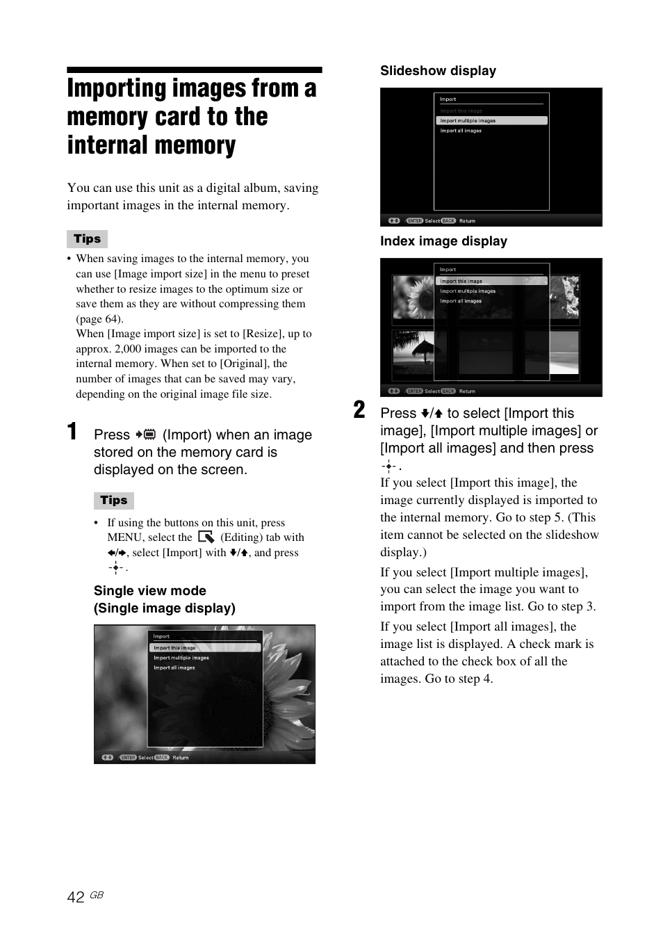 Age 42 | Sony S-Frame 4-155-700-17 (1) User Manual | Page 42 / 110