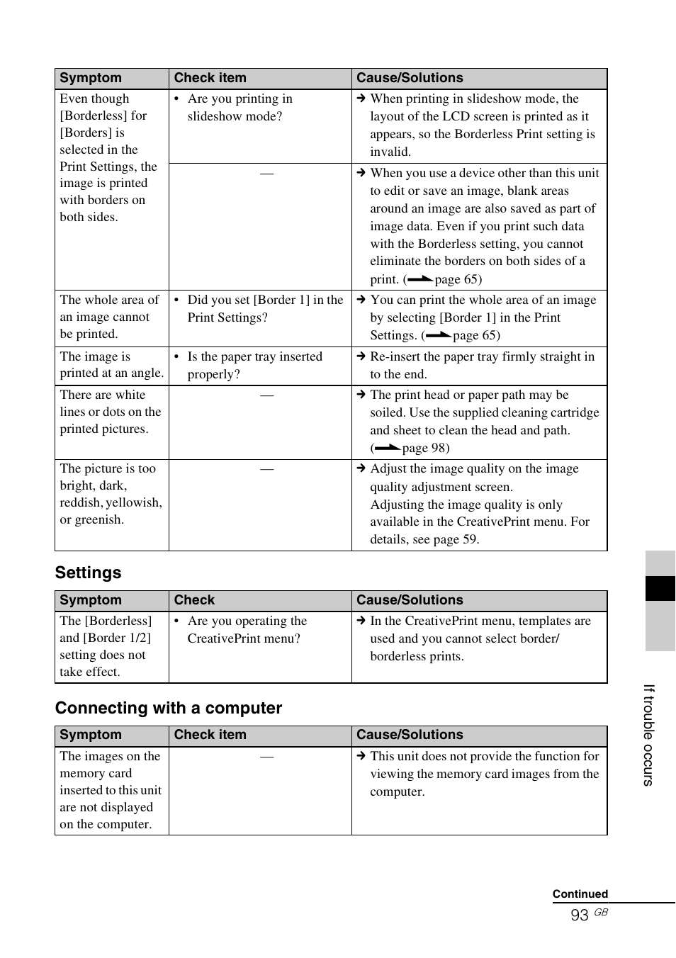 Settings connecting with a computer | Sony S-Frame 4-155-700-17 (1) User Manual | Page 93 / 110