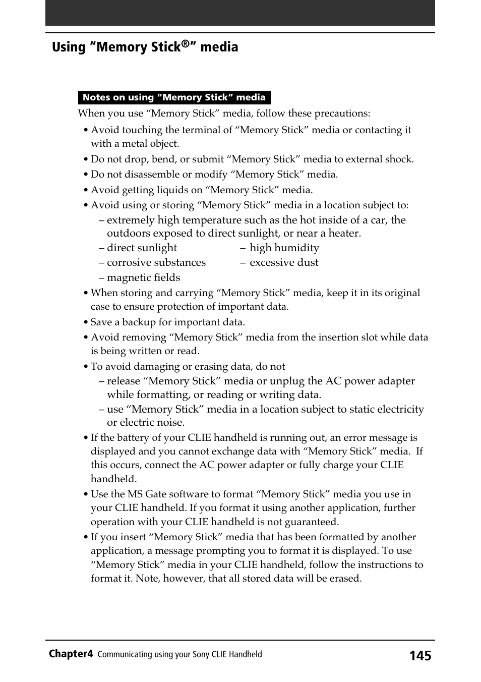 Media | Sony PEG-N710C User Manual | Page 145 / 218