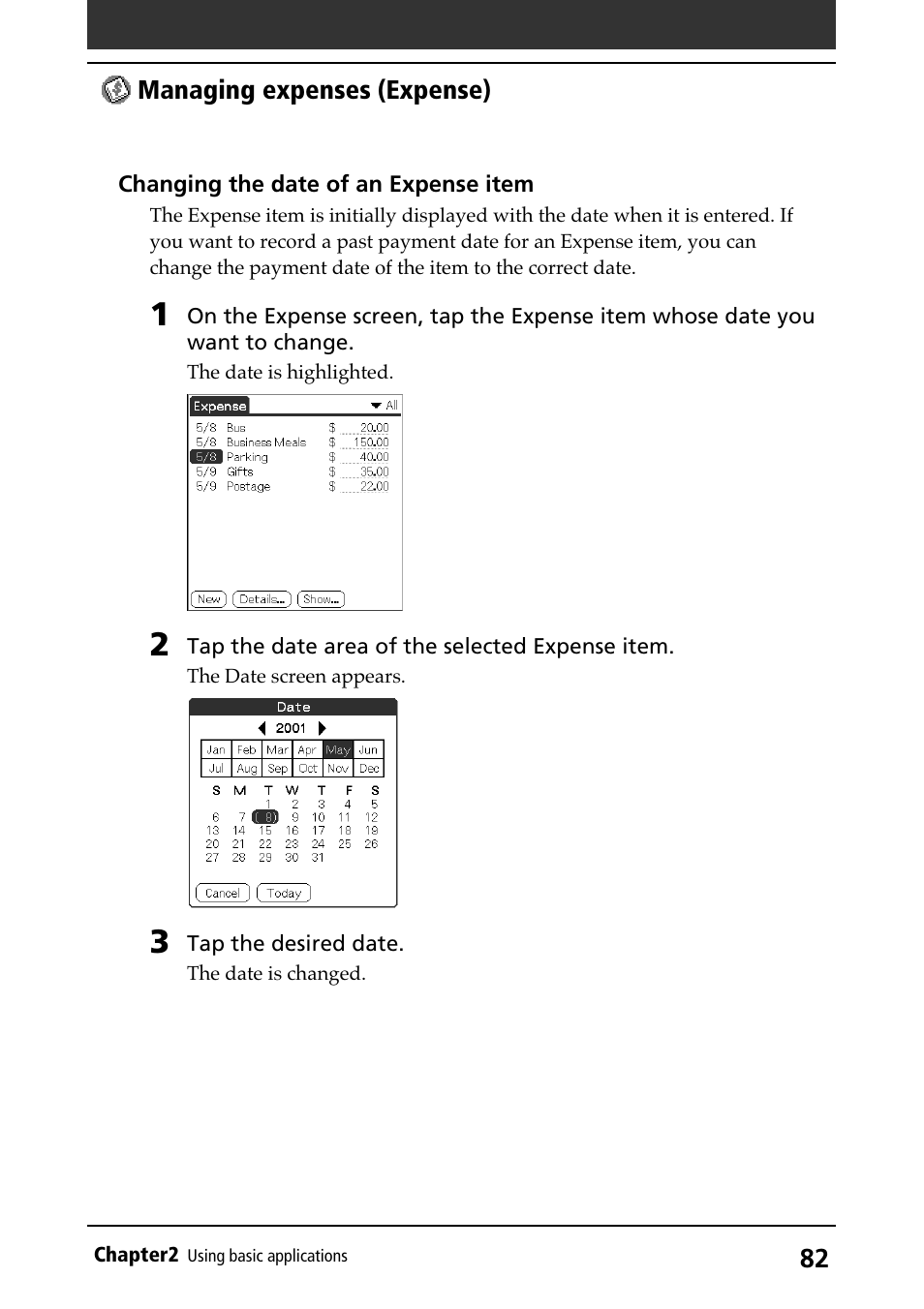 Editing items | Sony PEG-N710C User Manual | Page 82 / 218