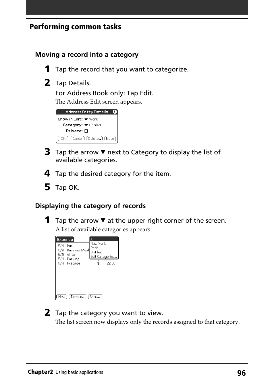 Sony PEG-N710C User Manual | Page 96 / 218