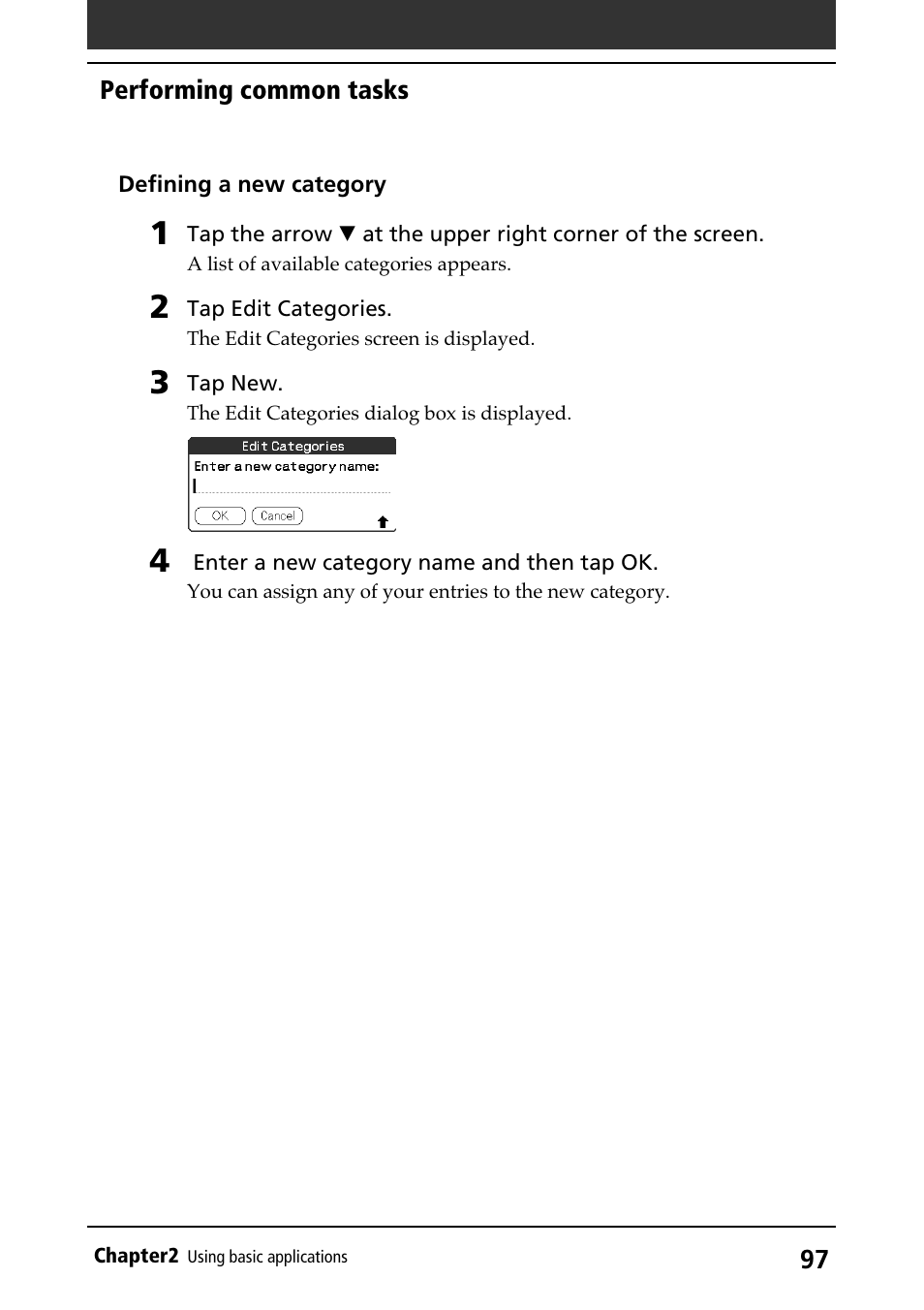 Making a new category | Sony PEG-N710C User Manual | Page 97 / 218