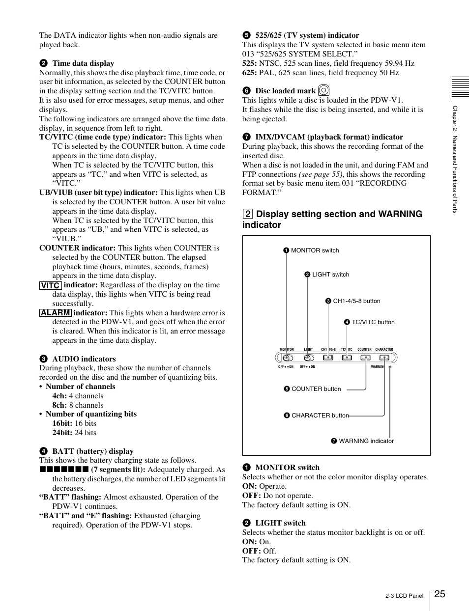 Sony PDW-V1 User Manual | Page 25 / 101