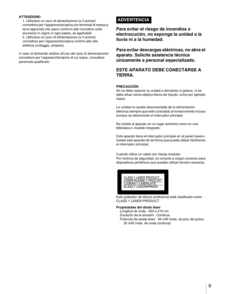 Sony PDW-V1 User Manual | Page 9 / 101