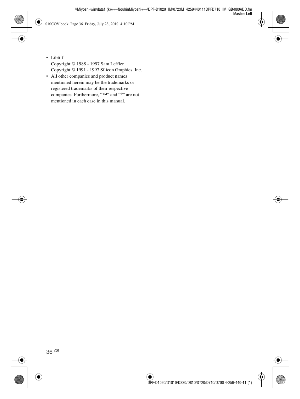Sony D810 DPF-D720 User Manual | Page 36 / 40