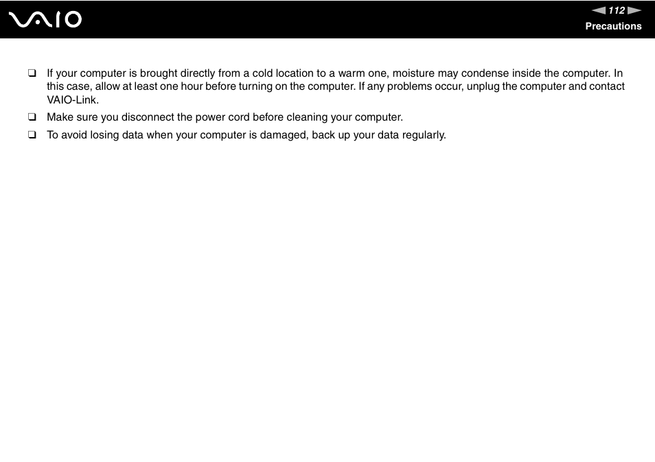 Sony VAIO VGX-TP User Manual | Page 112 / 155