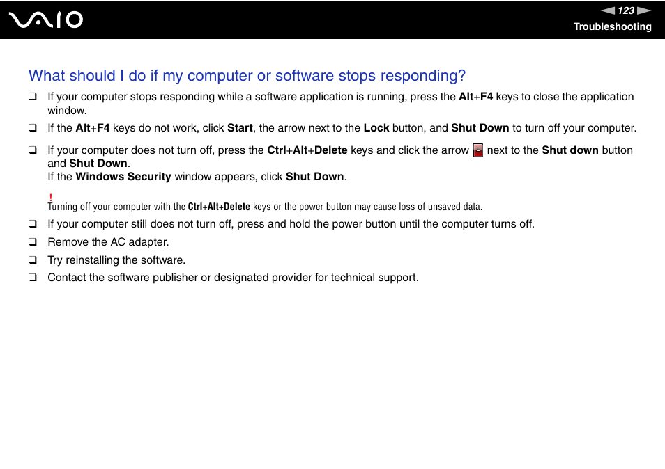 Sony VAIO VGX-TP User Manual | Page 123 / 155