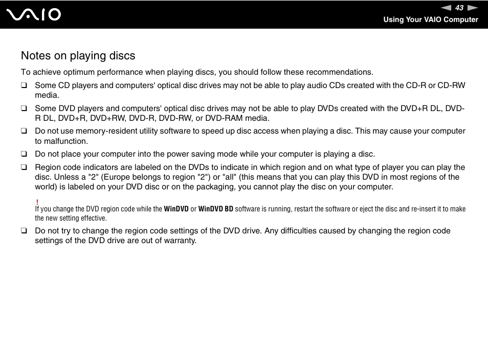 Sony VAIO VGX-TP User Manual | Page 43 / 155