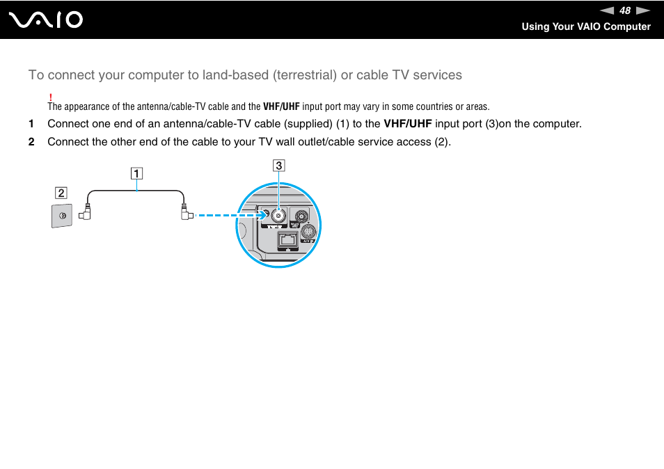 Sony VAIO VGX-TP User Manual | Page 48 / 155