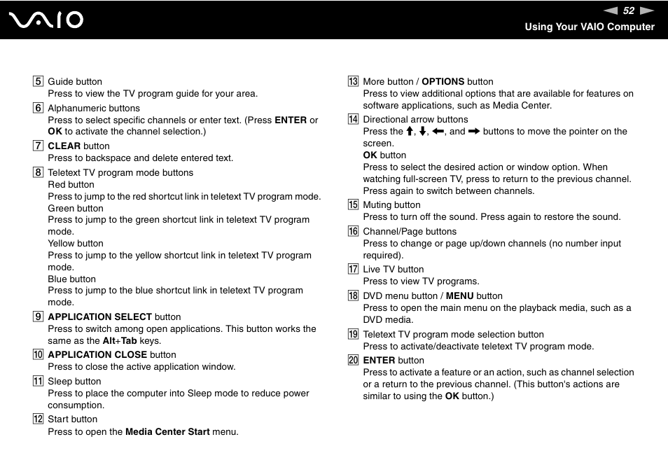 Sony VAIO VGX-TP User Manual | Page 52 / 155