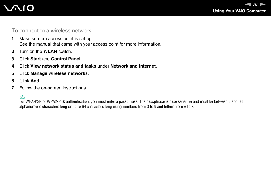 Sony VAIO VGX-TP User Manual | Page 76 / 155