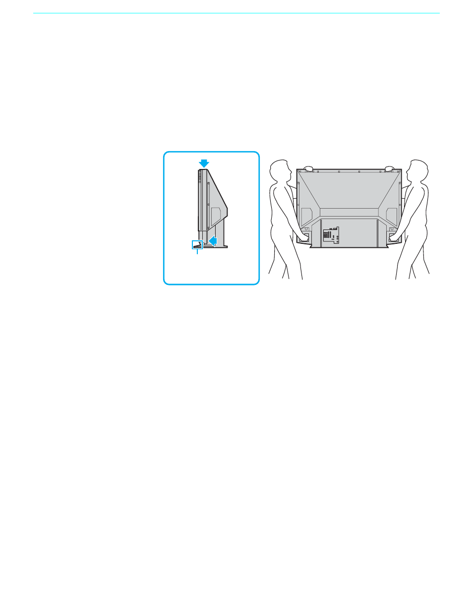 Carrying your lcd projection tv, 18 carrying your lcd projection tv | Sony GRAND WEGA KF 42WE610 User Manual | Page 18 / 103