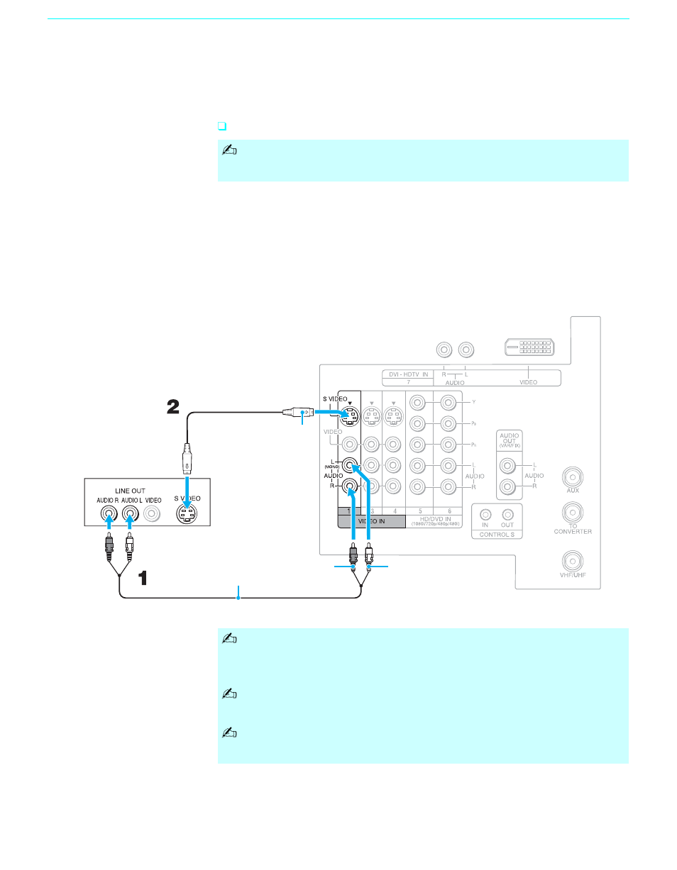 Connecting a dvd player with a/v connectors, 38 connecting a dvd player with a/v connectors | Sony GRAND WEGA KF 42WE610 User Manual | Page 38 / 103