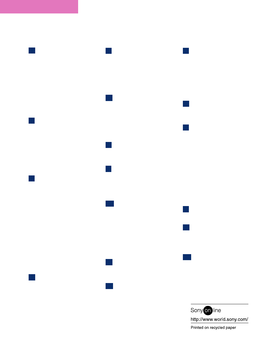 Index | Sony ERS-111 User Manual | Page 105 / 106