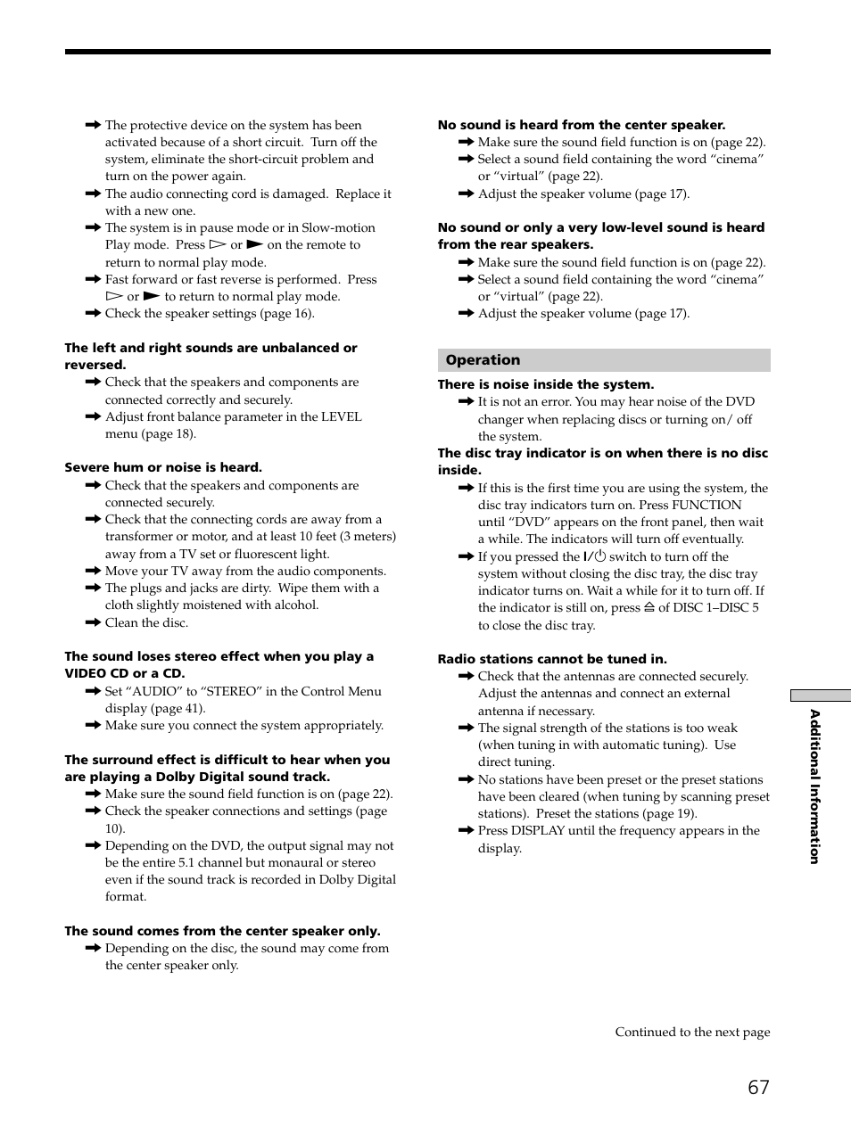 Sony SAVA-D900 User Manual | Page 67 / 80