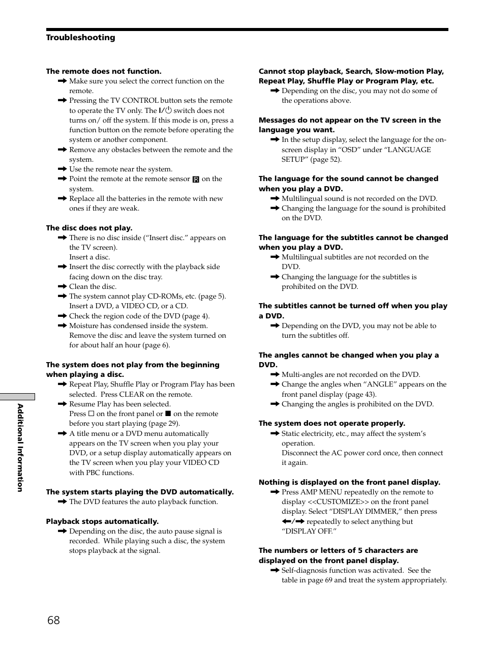 Sony SAVA-D900 User Manual | Page 68 / 80