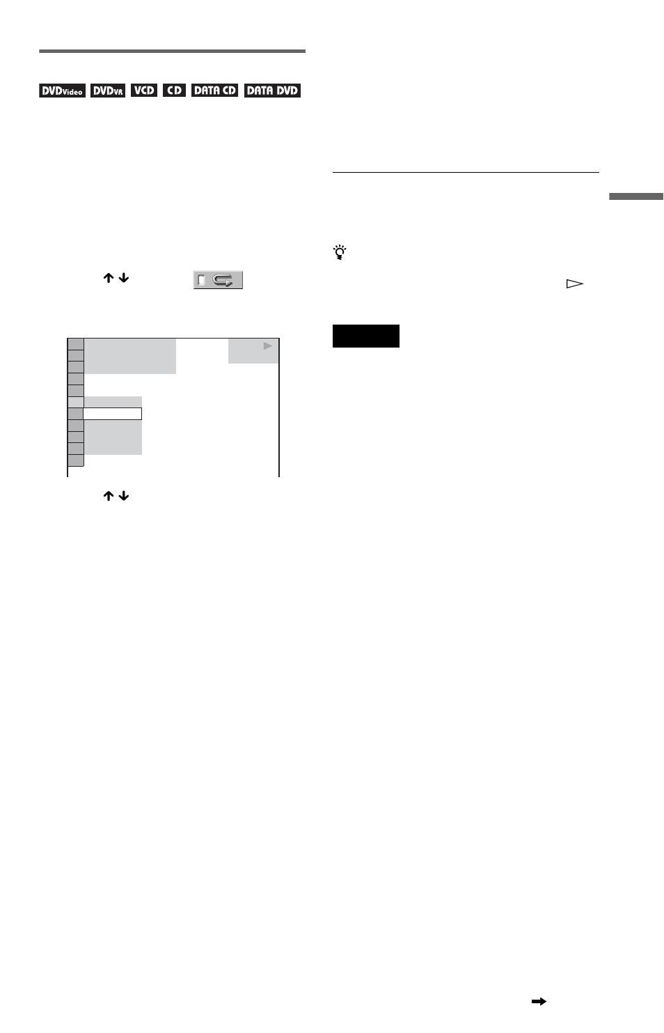 Playing repeatedly (repeat play) | Sony DVP-NS57P User Manual | Page 31 / 84