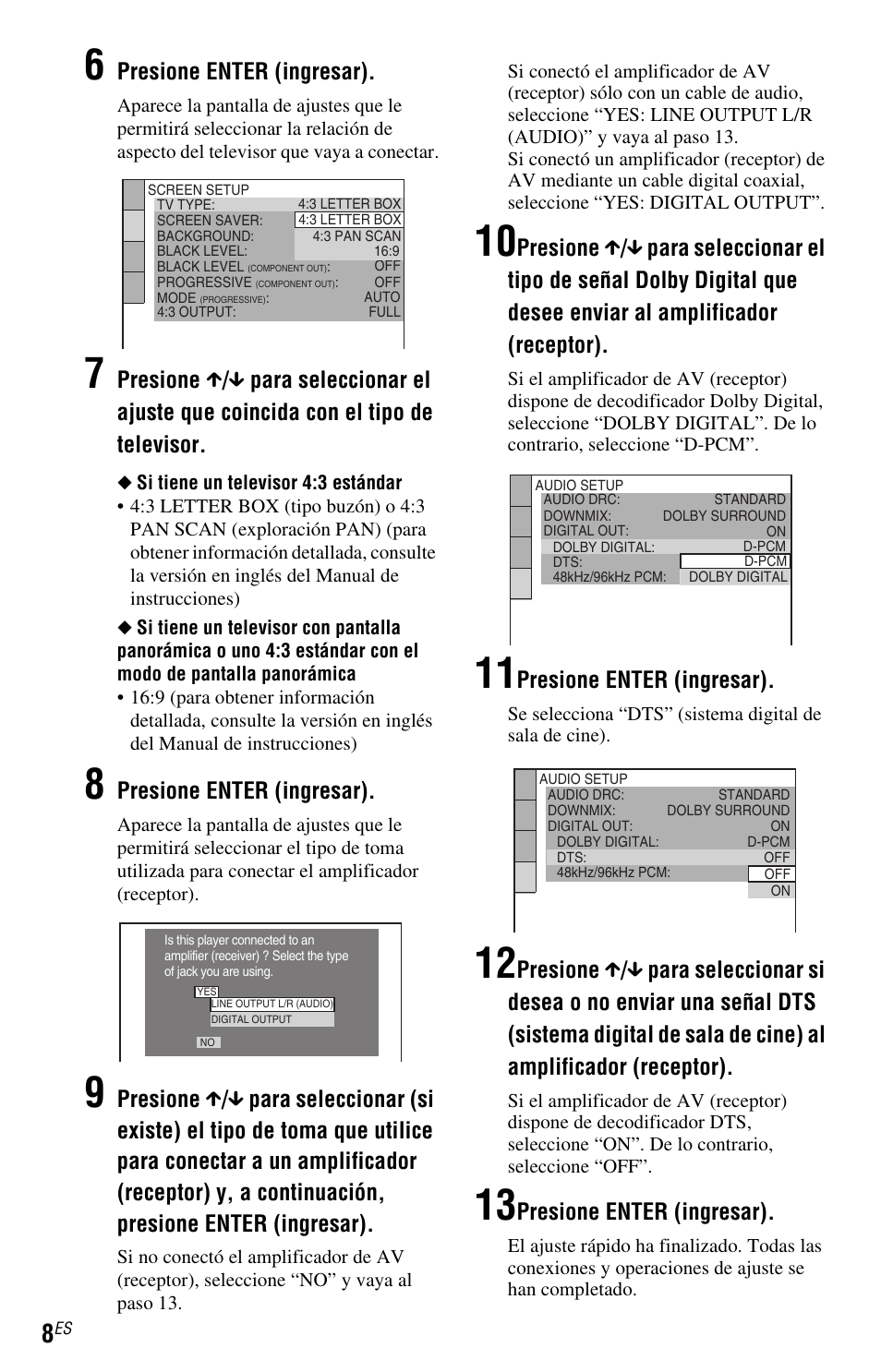 Presione enter (ingresar) | Sony DVP-NS57P User Manual | Page 80 / 84