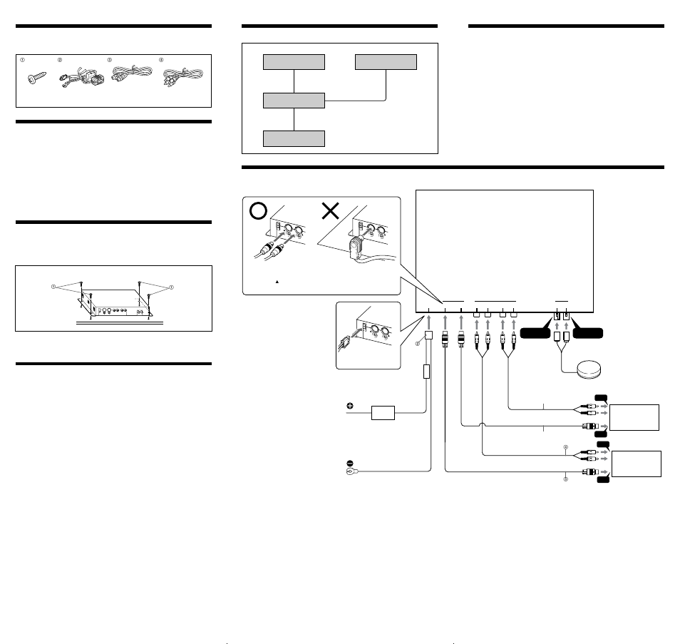 Installation, Connection | Sony XM Satellite Radio Receiver User Manual | Page 2 / 2
