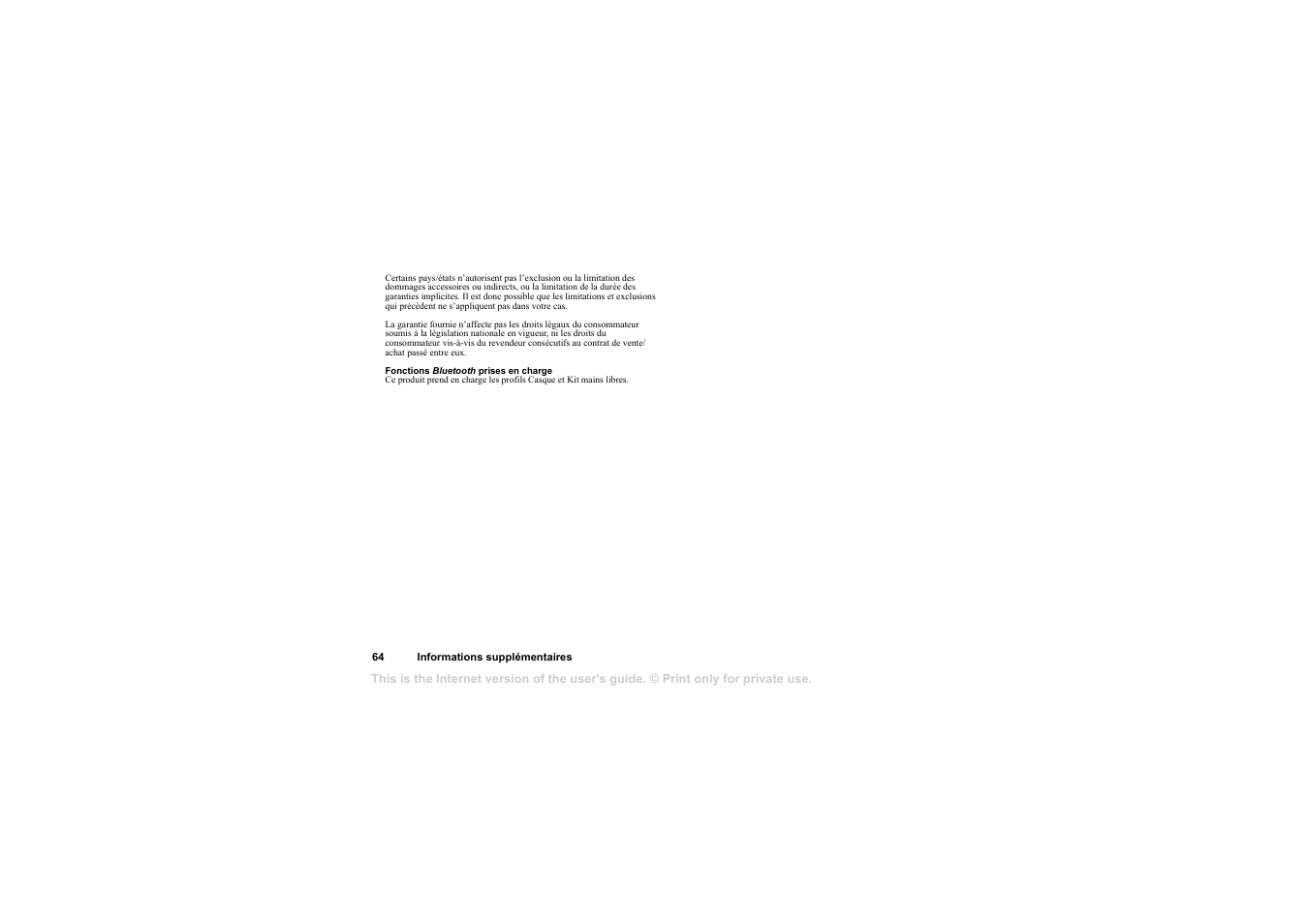 Sony HBH-65 User Manual | Page 64 / 95