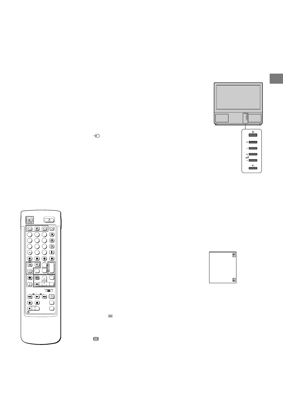 Watching teletext or video input, More convenient functions, Watching teletext | Watching a video input picture, Displaying the on screen indications, Muting the sound, Displaying the time, Displaying the programme table, Selecting tv programmes, Freezing the picture | Sony KL-37W1U User Manual | Page 15 / 32