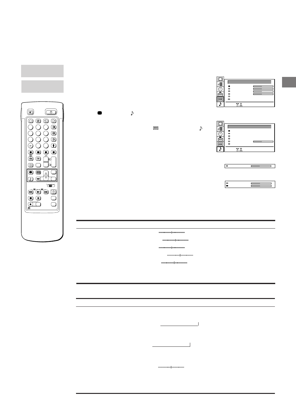 Adjusting and setting the tv using the menu, Adjusting the picture and sound, Effect of each control | Effect, Picture control sound control, Sound control, Picture control | Sony KL-37W1U User Manual | Page 16 / 32