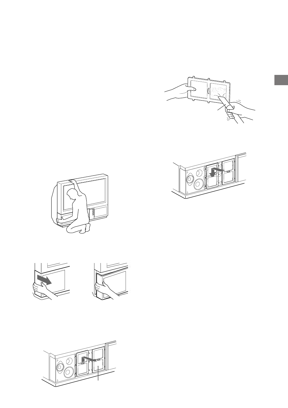 Cleaning of the air filter | Sony KL-37W1U User Manual | Page 28 / 32