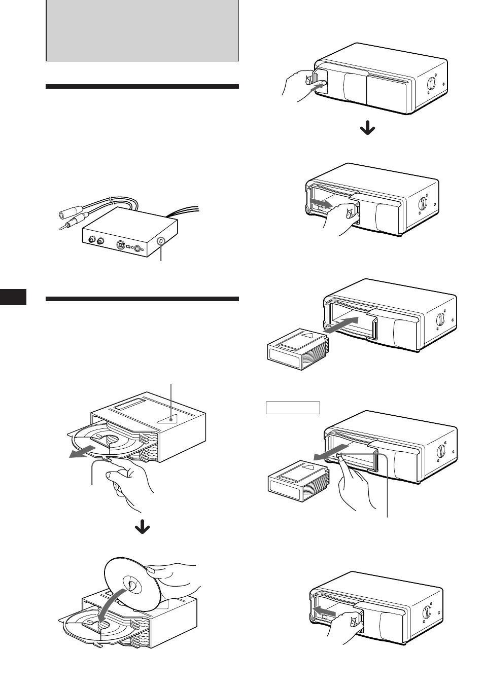 Procedimientos iniciales, Restauración de la unidad oculta, Preparación del cambiador de discos compactos | Sony CDX-505RF User Manual | Page 16 / 28
