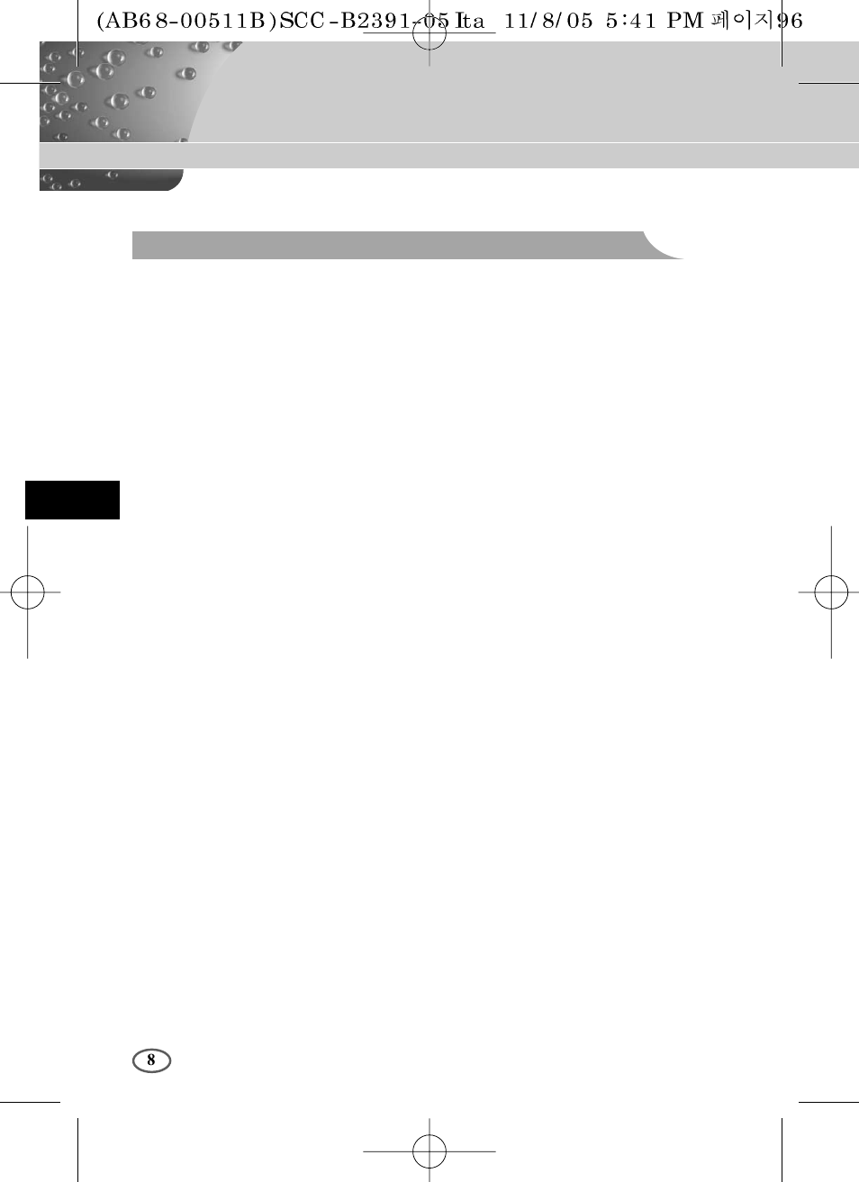 Precauzioni in installazione e uso | Samsung SCC-B2091P User Manual | Page 104 / 168