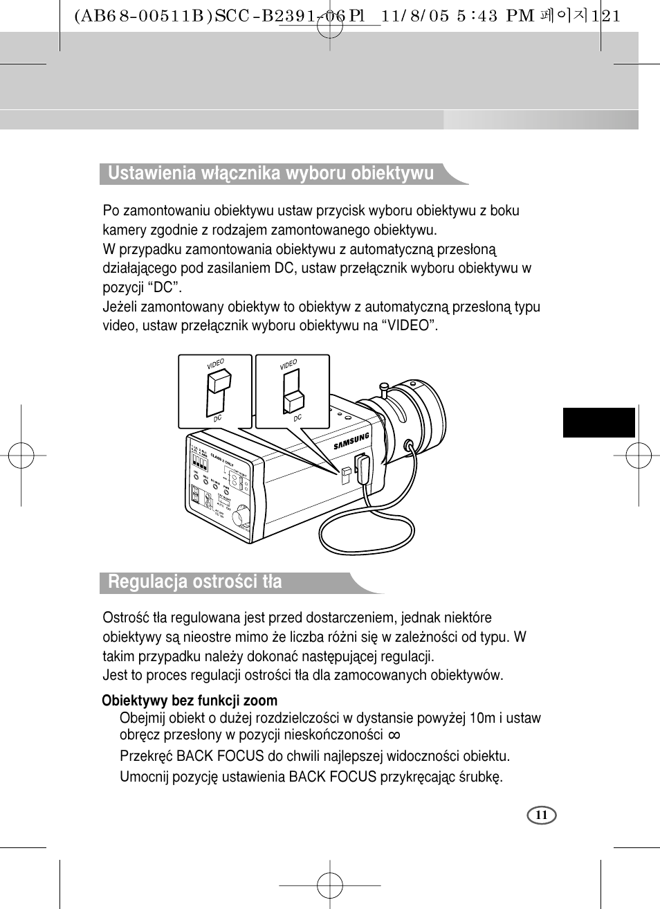 Samsung SCC-B2091P User Manual | Page 131 / 168