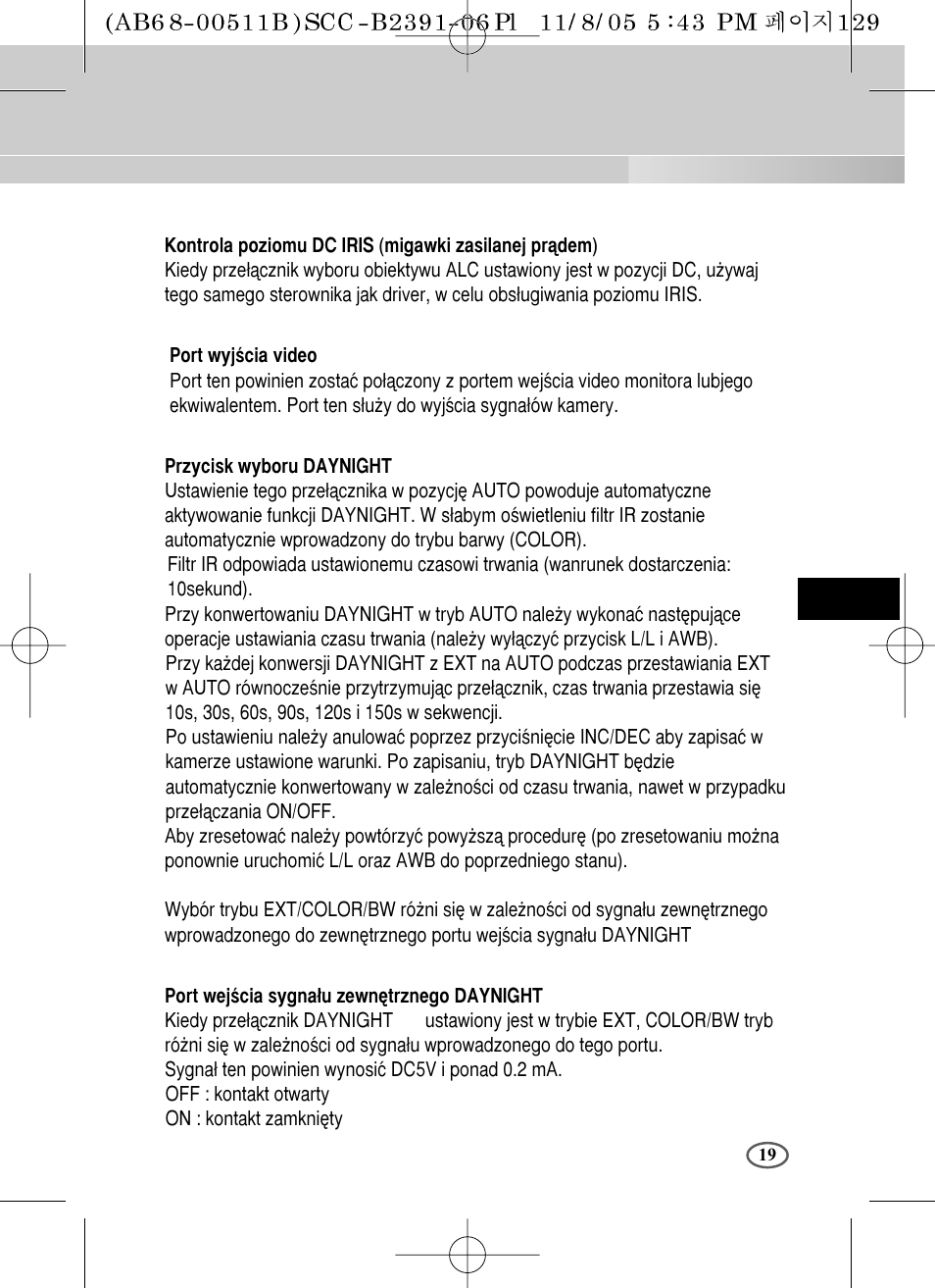 Samsung SCC-B2091P User Manual | Page 139 / 168