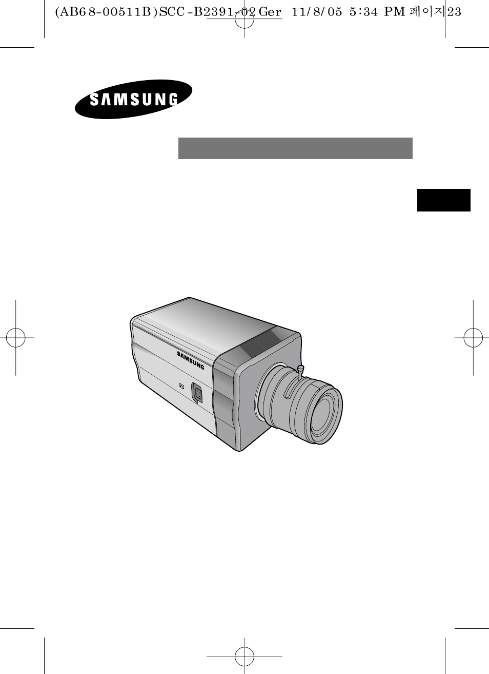 Samsung SCC-B2091P User Manual | Page 25 / 168
