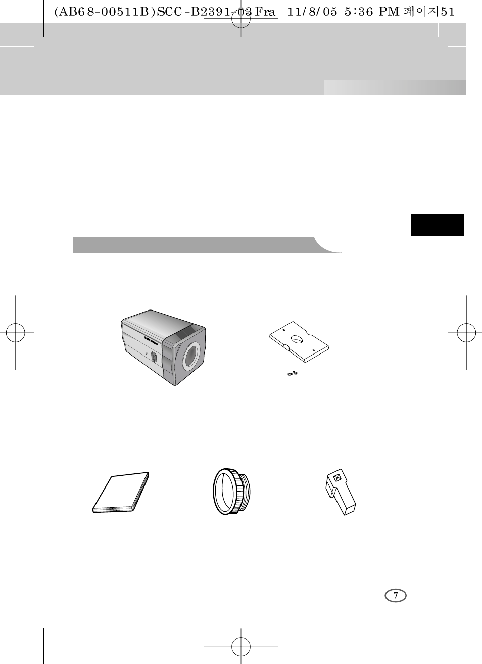 Chapitre 3 installation, Lors du déballage, vérifiez le contenu du paquet | Samsung SCC-B2091P User Manual | Page 55 / 168