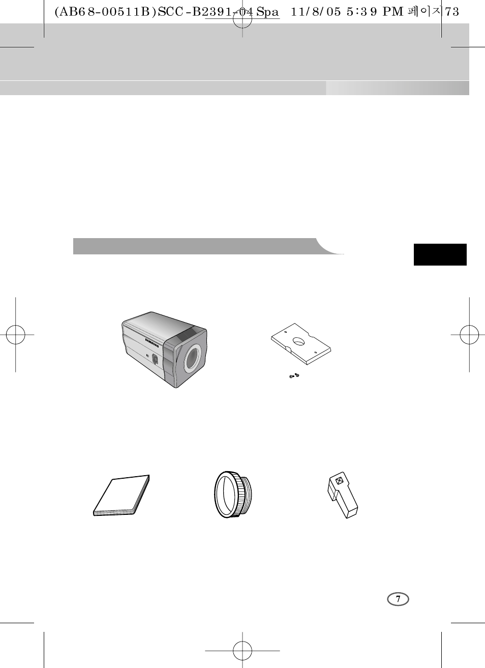 Capítulo 3 instalación, Lors du déballage, vérifiez le contenu du paquet | Samsung SCC-B2091P User Manual | Page 79 / 168