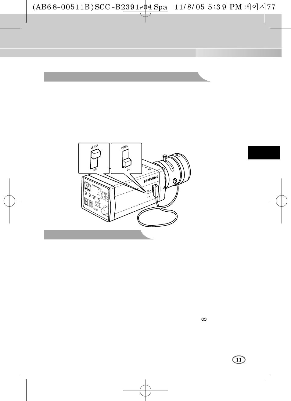 Fijar el interruptor de selección de lente, Ajuste de foco trasero | Samsung SCC-B2091P User Manual | Page 83 / 168